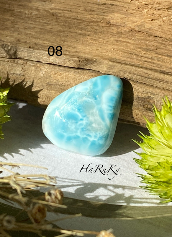 カリブの宝玉 島に寄せる波 ラリマー ルース 08 天然石 天然石 HaRuKy
