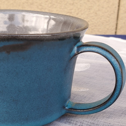 カップ　スープカップ　青いカップ　マグカップ　贈り物　誕生日　プレゼント 5枚目の画像