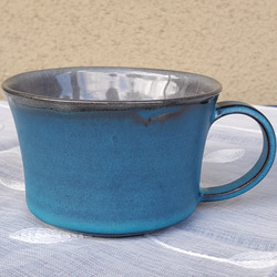 カップ　スープカップ　青いカップ　マグカップ　贈り物　誕生日　プレゼント 3枚目の画像