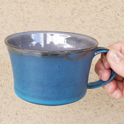 カップ　スープカップ　青いカップ　マグカップ　贈り物　誕生日　プレゼント 4枚目の画像