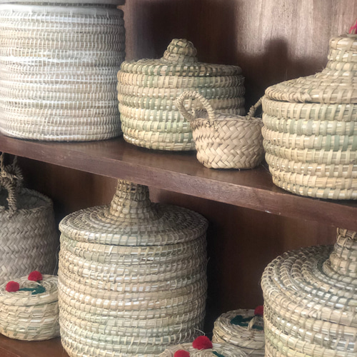 ▽50％オフ！モロッコのベルベルバスケット ナチュラル M フリー