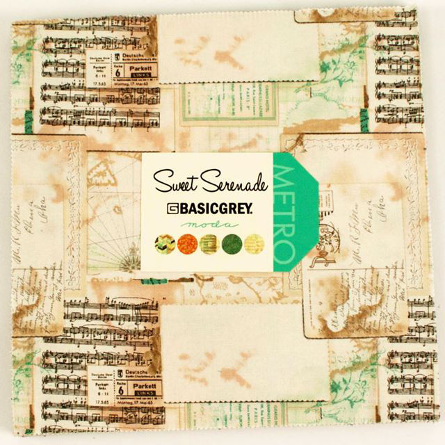 「Sweet Serenade」レイヤーケーキ moda 生地 カットクロス  BasicGrey