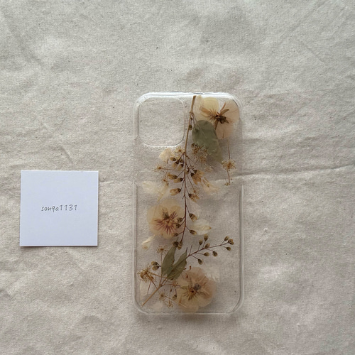 値下げ中！】 ♡押し花ケース♡ 《セピアいろ》iPhone11pro対応 iPhone 
