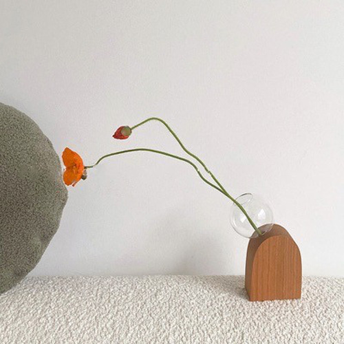 受注生産 職人手作り 木製花瓶 一輪挿し ギフト 花器 無垢材