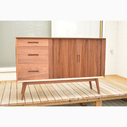 オーダーメイド 職人手作り 収納棚 キャビネットシェルフ 無垢材 天然