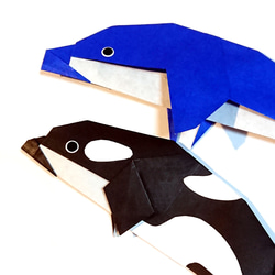 【折り紙】イルカ・シャチ・水しぶき・ボール 2枚目の画像