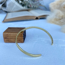 〔真鍮バングル/3.5mm槌目マット〕Brass Bangle #2_3.5mm/mat 3枚目の画像