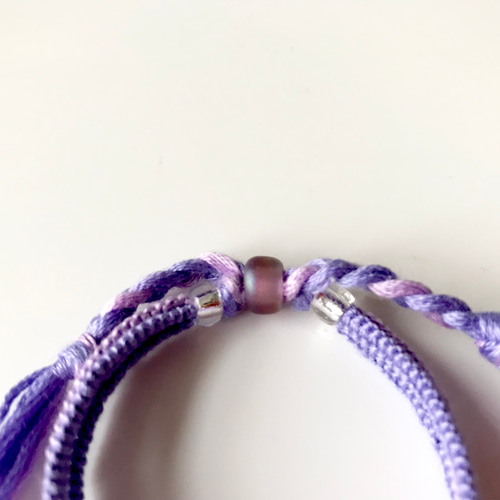 3 color〜紫陽花3連ミサンガブレスレット ブレスレット Mama
