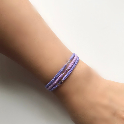 桃蓮玉 紫アゲハ ミサンガ✨ 桃蓮玉様専用 紫アゲハ ミサンガ✨