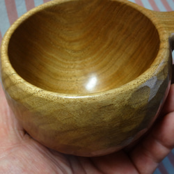 　　クルミの一木彫りコーヒーカップ 14枚目の画像