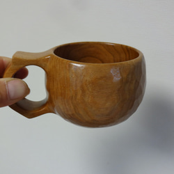 　　クルミの一木彫りコーヒーカップ 3枚目の画像