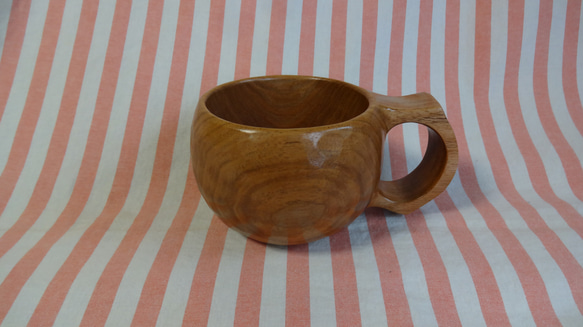 　　クルミの一木彫りコーヒーカップ 8枚目の画像