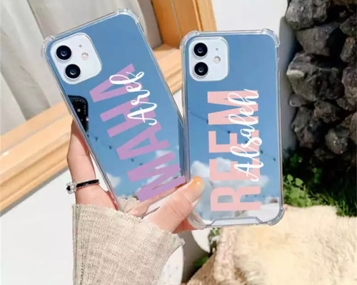 新作☆PASTELミラーケースにオリジナルの名前入れスマホケース オリジナルiPhoneケース｜ビーチ ミラーケース】STAR☆LAND