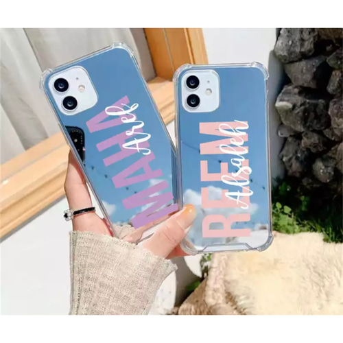 Cuteなミラーケースに♡オーダーメイド名入れカスタムiPhoneケース