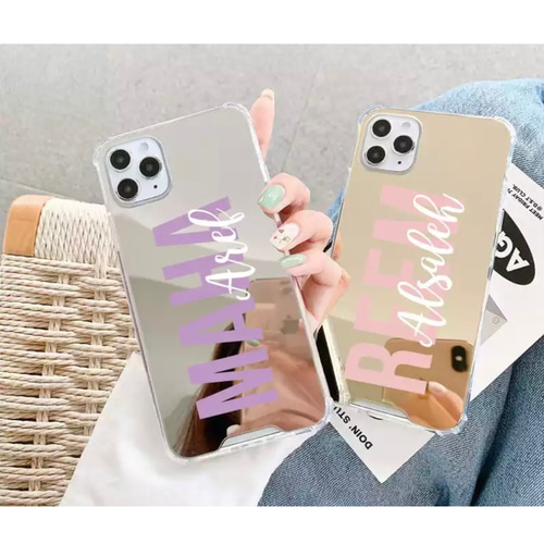 Cuteなミラーケースに♡オーダーメイド名入れカスタムiPhone