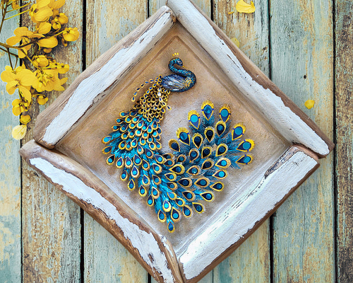 孔雀型入れ物　飾物入れ　オブジェ　物入 71DoOIlllXL._UF350,350_QL50_.jpg