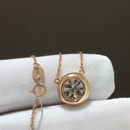 newデザイン】モアサナイト ネックレス K18PG