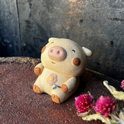 Ohanakobuta O-236 陶瓷/豬/豬 第2張的照片