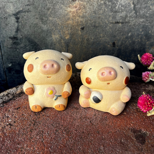 Ohanakobuta O-236 陶瓷/豬/豬 第9張的照片