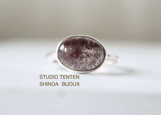 レピドロクロサイトin quartz ring amethyst スーパーセブン