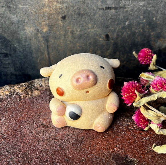 飯糰 Kobuta O-237 陶瓷/豬/豬 第1張的照片