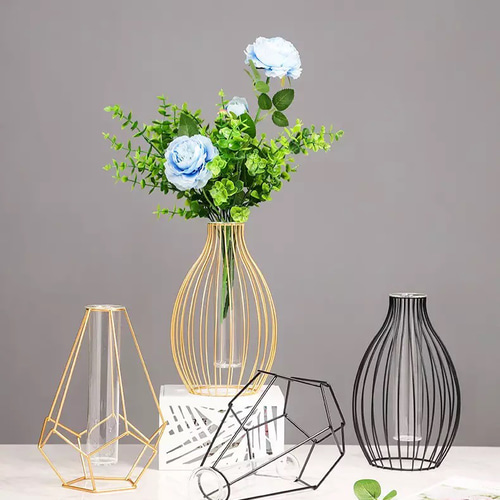 ゴールドフラワーベース♡ガラス瓶セット 一輪挿し・花瓶・花器