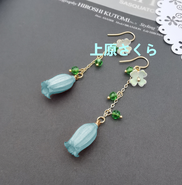 手作り  紫陽花の耳飾り