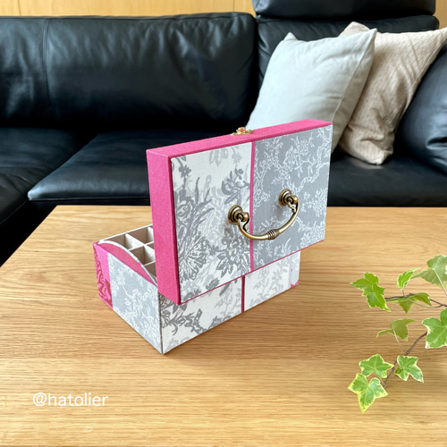 カルトナージュのジュエリーボックス “マリーアントワネット