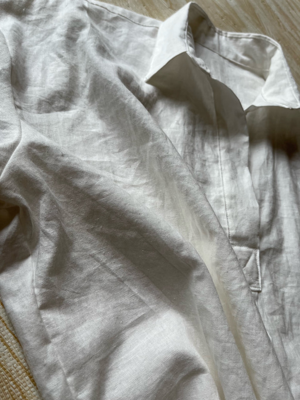 【福袋】コットンリネンの半袖スキッパーシャツとリネンのナチュラルジレ 3枚目の画像