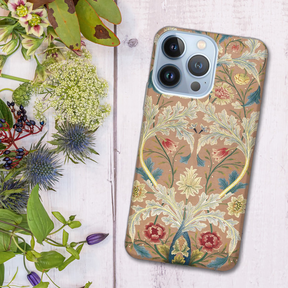 【莫里斯圖案精選】iPhone手機殼 William Morris 花卉刺繡面板 第1張的照片