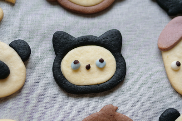 ねこ①（２色クッキー）クッキー型・クッキーカッター 2枚目の画像