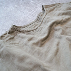 【福袋】寬鬆紗布T卹/卡其色+3/4長紗布氣球褲/橙色 第7張的照片