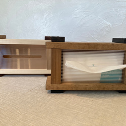《2023年１月より価格改定》テッシュケース　テッシュカバー　テッシュボックス　木製　ソフトパックテッシュ専用 6枚目の画像