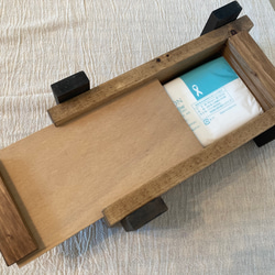 《2023年１月より価格改定》テッシュケース　テッシュカバー　テッシュボックス　木製　ソフトパックテッシュ専用 8枚目の画像
