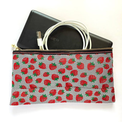 畳縁　小袋子　口罩盒　筆盒　草莓　日式 第4張的照片