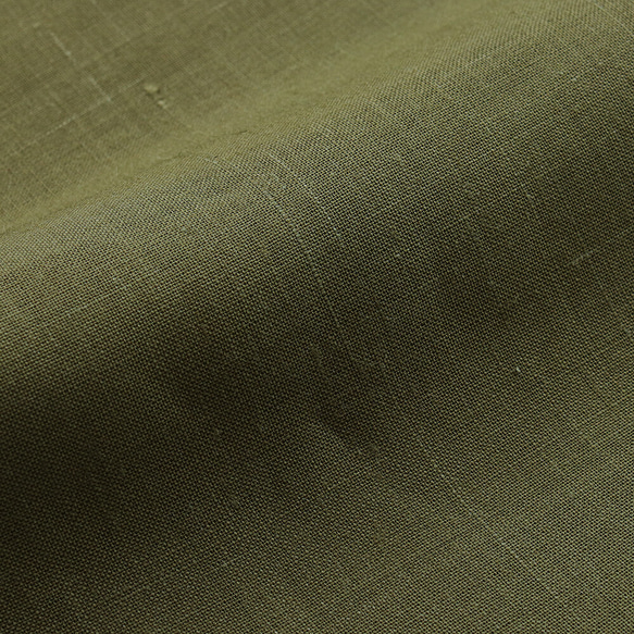 亞麻 V 領四分之三袖喇叭束腰上衣（卡其色）TP08。 第7張的照片