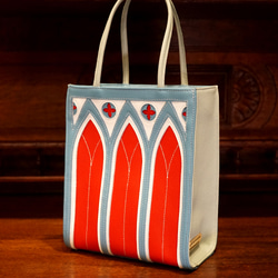 クラシカルな中世ゴシック建築モチーフの「カテドラルバッグ」（本革製）／sb-1 cathedral bag 1枚目の画像