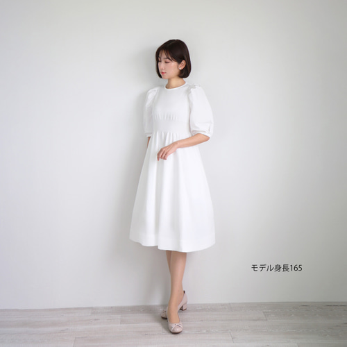 春～秋までロングシーズン着回せる♪】ホールガーメント 異素材パール