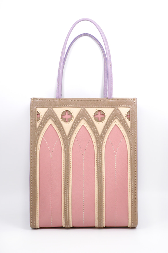 クラシカルな中世ゴシック建築モチーフの「カテドラルバッグ」（本革製）／gg-01 cathedral bag 3枚目の画像
