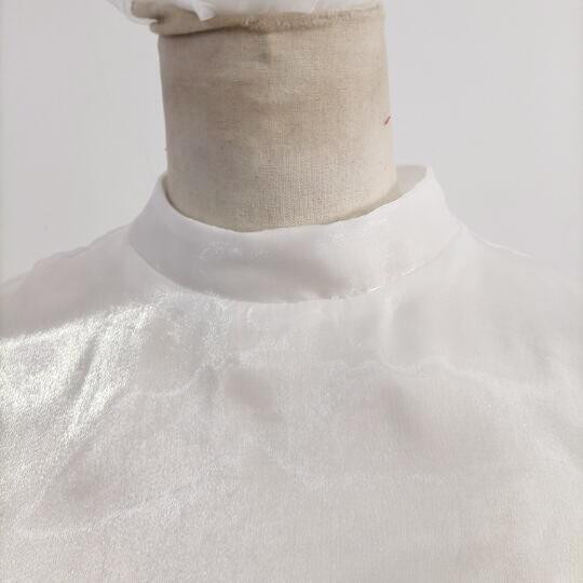 米白色上衣長袖包扣透明薄紗新娘/伴娘/婚禮 第8張的照片