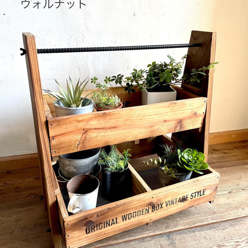 ブラウン　アイアン 飾り フラワーラック  木製　プランター ハンドメイド 楽天市場】プランター フラワースタンド アイアン スタンド
