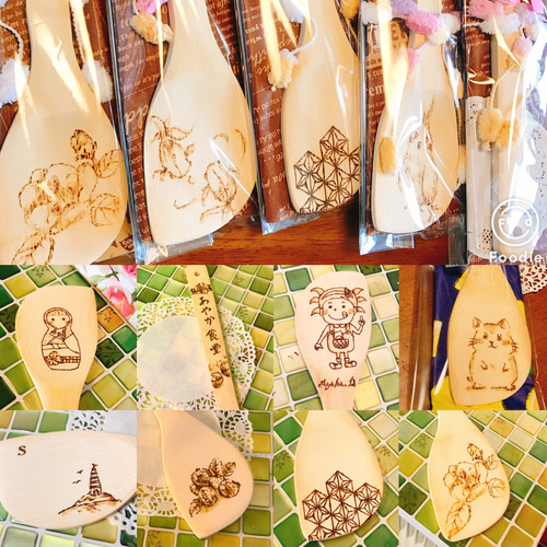 恐竜 】 アート系 スプーン フォーク ウッドバーニング ギフト 鳥