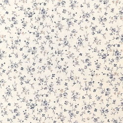 シーチング生地【50×110cm】 花柄 小花 シンプル シック 上品 愛らしい 布 ブルー 生成 2枚目の画像