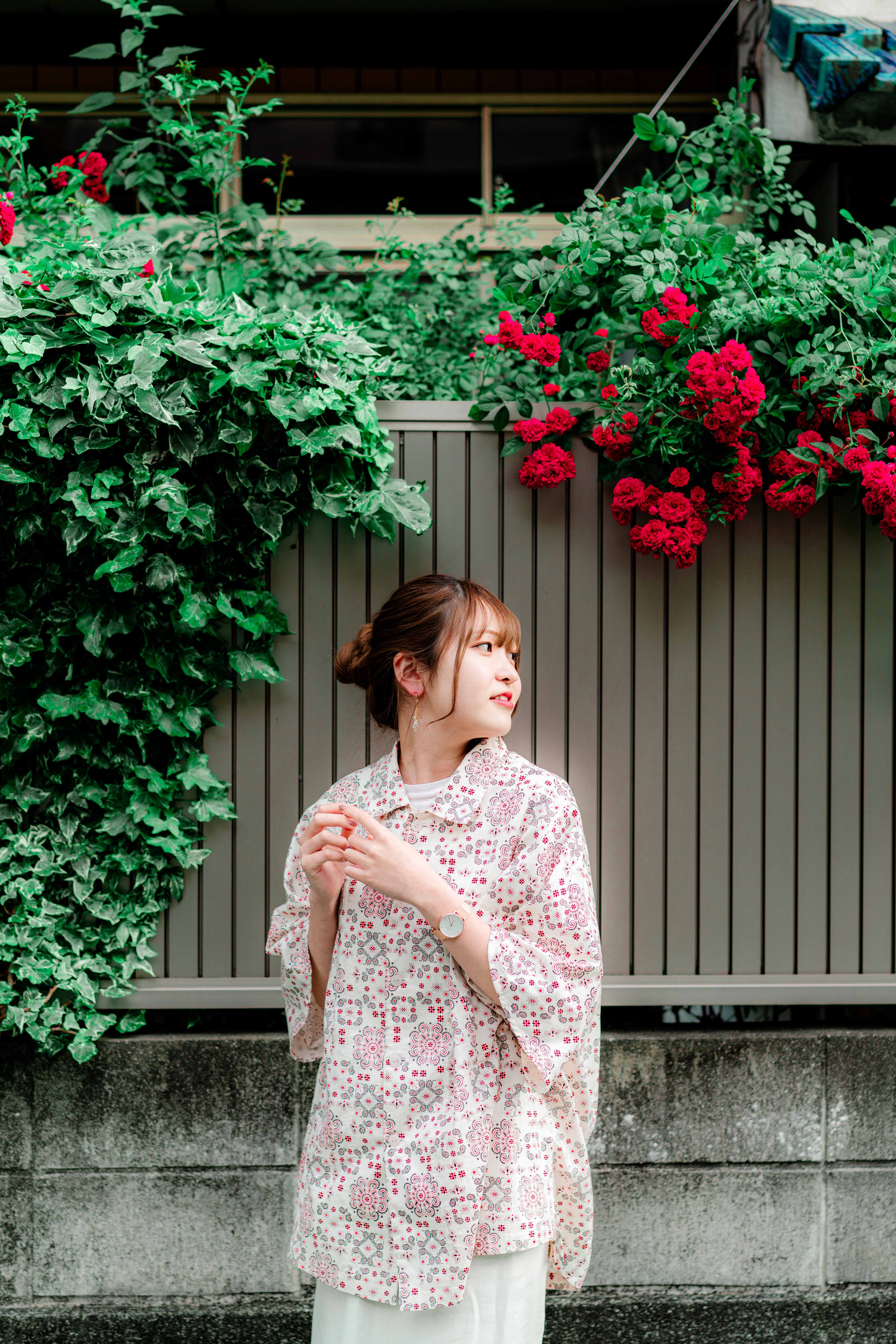 ペイズリーカットシャツ White