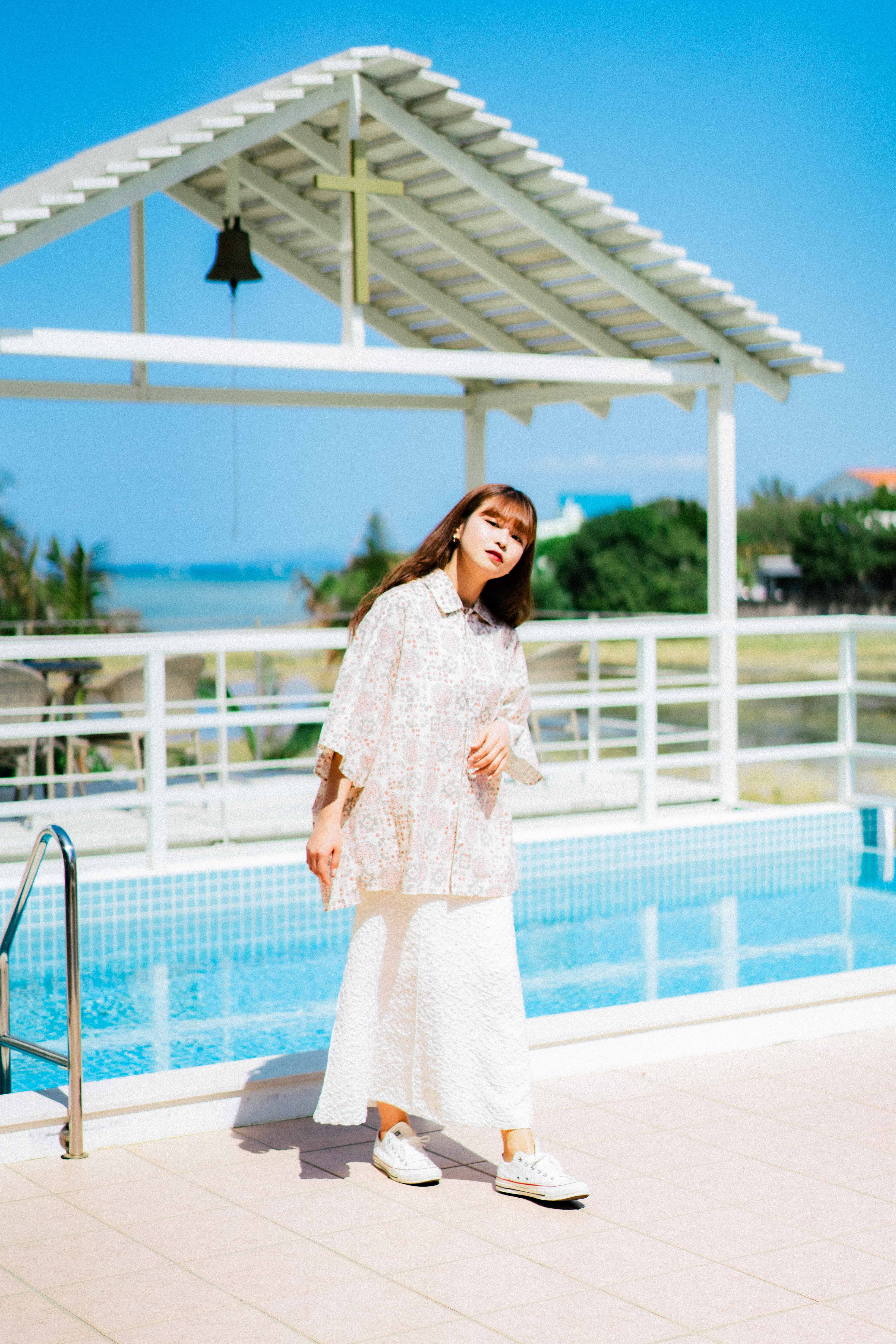 ペイズリーカットシャツ White