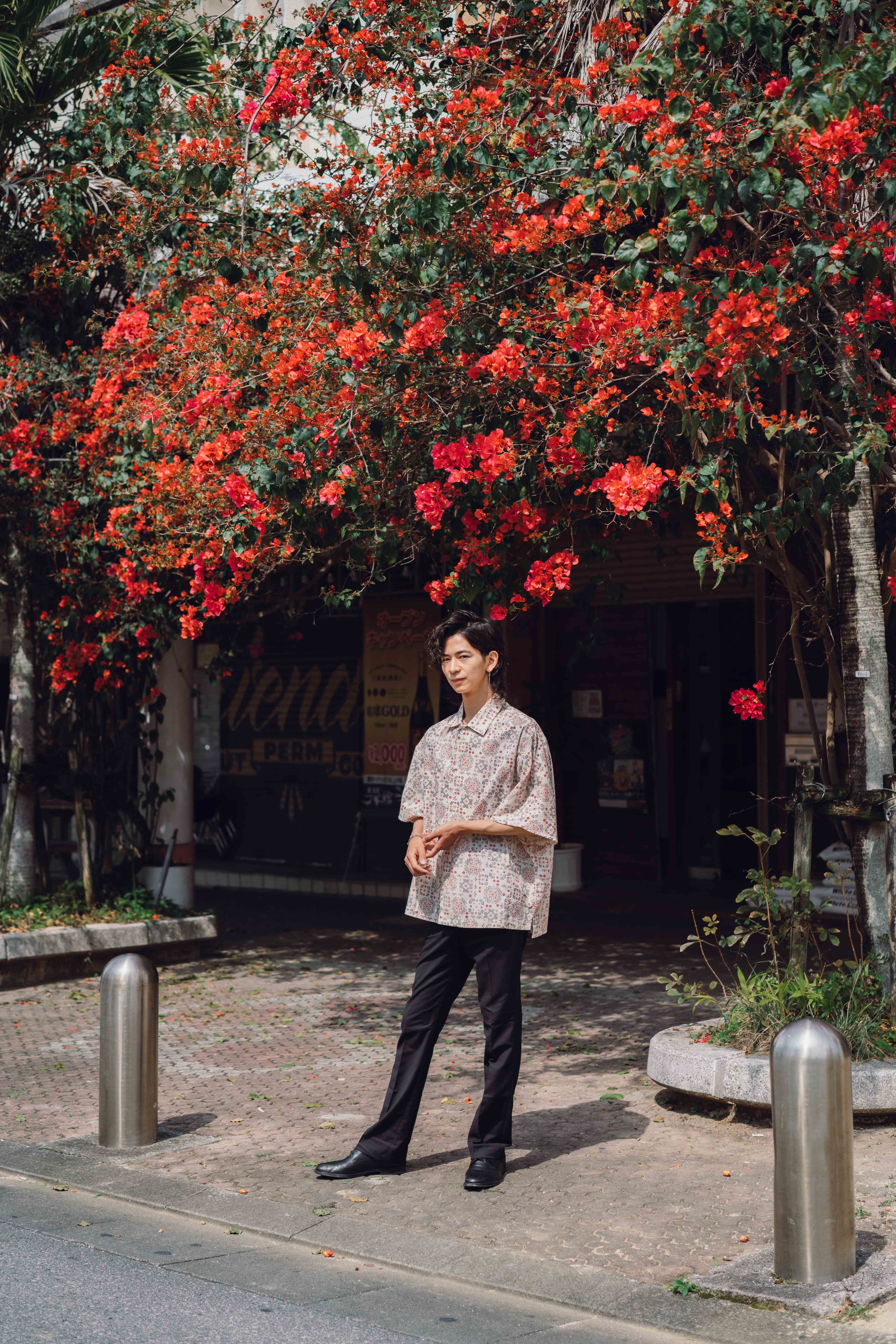 ペイズリーカットシャツ White