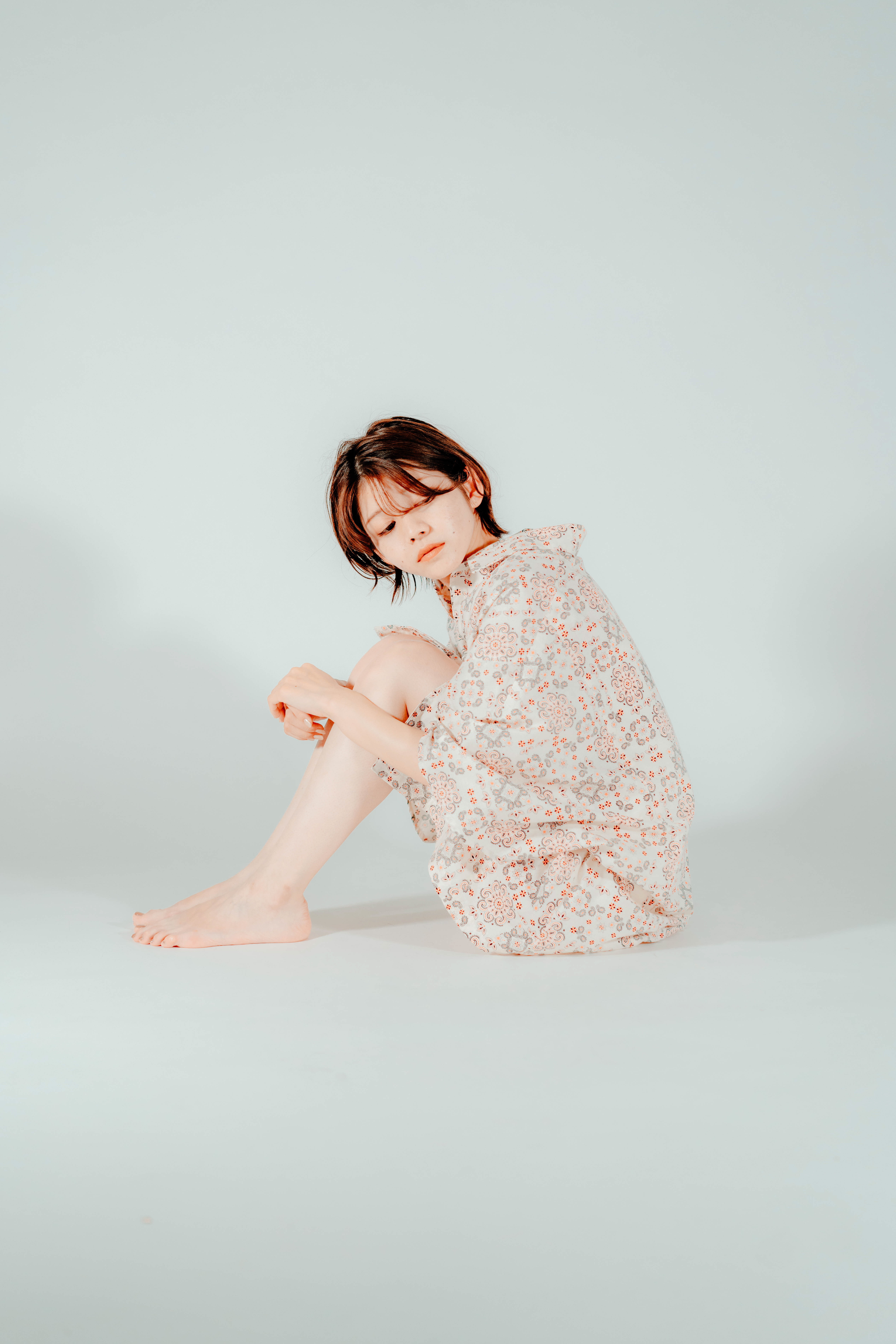 ペイズリーカットシャツ White