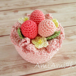 たくさん実ったイチゴのボックスティッシュカバー*レース編み* その他