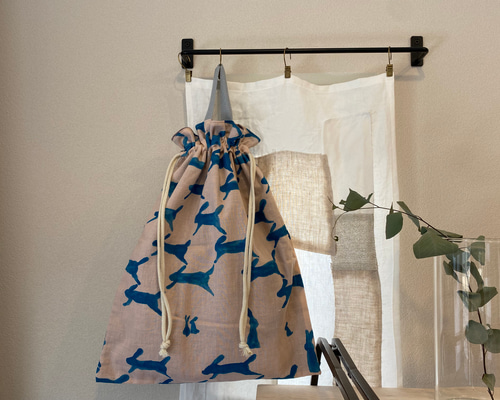 作って見ませんか稀に見る襤褸とミナで巾着袋/ミナペルホネン/藍染 作って見ませんか稀に見る襤褸とミナで巾着袋/ミナ