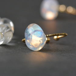 ブルームーンストーン風 ガラスリング 指輪・リング shica.design 通販